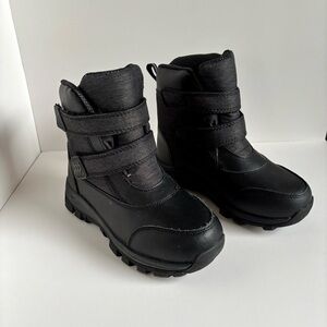 All in Motion Kids Winter Snow Boots Black Size 1 Velcro